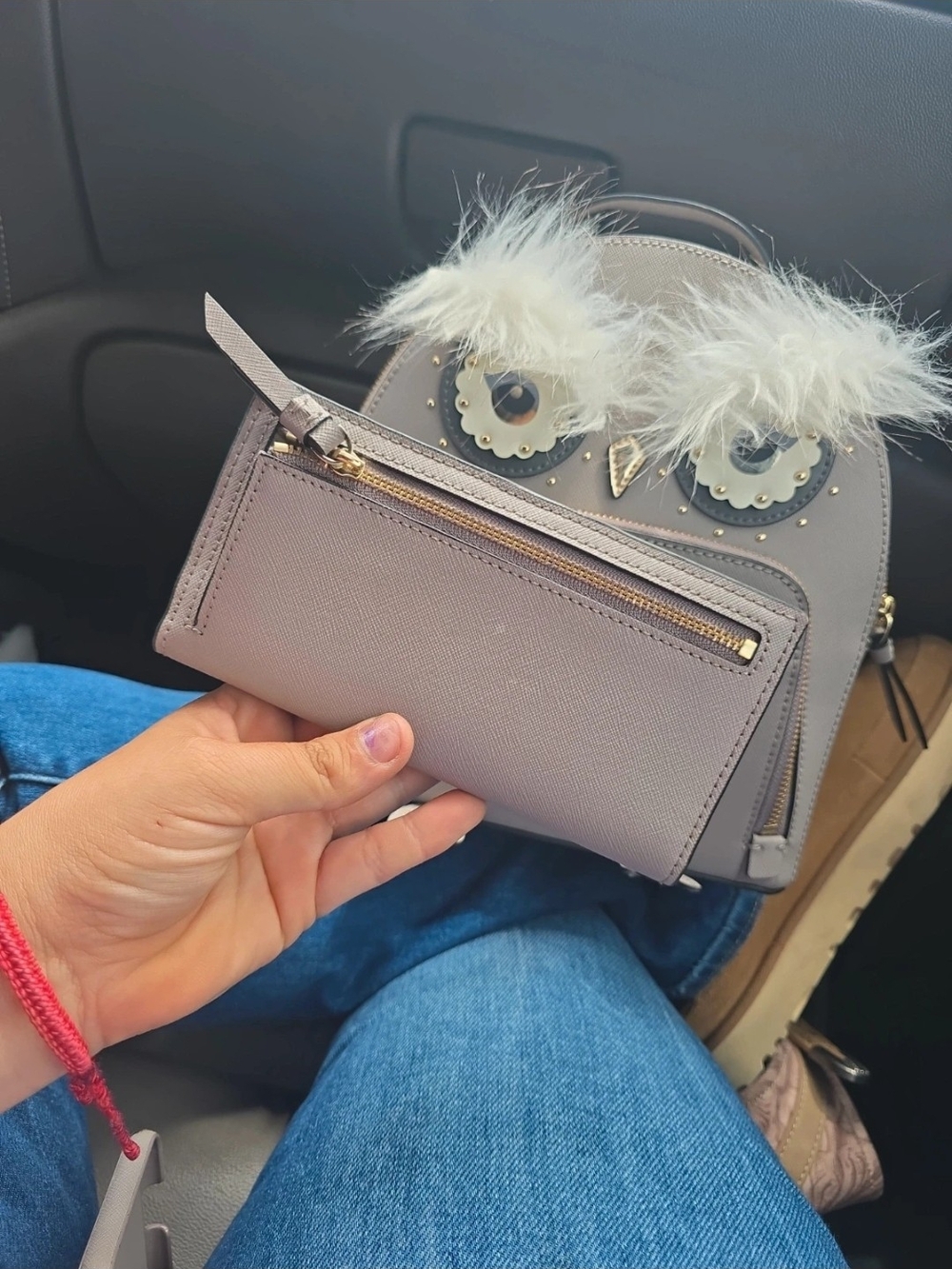 Kate Spade Owl Mini Backpack in Taupe - Picture 6 of 11